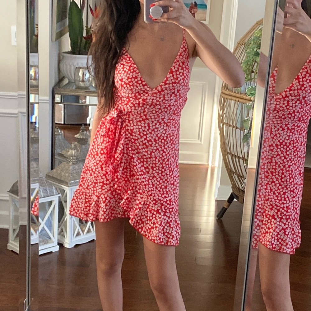 White fox red sundress